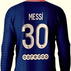 Air Jordan By Nike Paris Saint Germain Authentic Messi Home Long Sleeve Jersey